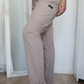 Pantaloni medicali elastici Slim Fit cu talie inalta conici