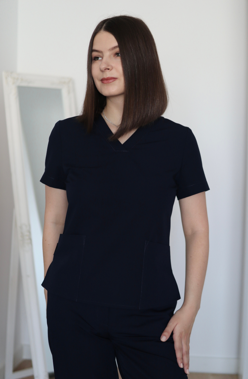 Bluza medicala elastica Navy