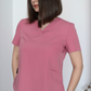 Bluza medicala elastica Vera cu decolteu in V si croi cambrat, culoare Cotton Candy, brand DR. BLA SCRUBS