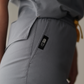 Pantaloni medicali cu elastic în talie și șnur colorat, croi conic, DR. BLA SCRUBS.