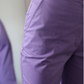 Pantaloni medicali talie inalta bumbac lila.